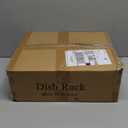 SAYZH Dish Drying Rack - Expandable Dish Rack for Kitchen Counter, Rust-Resistant Dish Drainer with Utensil Holder and Raised Guardrail, Kitchen Organizer for Cup and Bottle (Black)