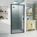 Bathbliss 32 7/8"-34" W x 72" H Pivot Shower Door, 1/4" (6 mm) Clear SGCC Tempered Glass Shower Door, Pivot Swing Shower Glass Door in Matte Black Finish, Reversible Installation