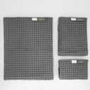 Luxury Organic Japanese Cotton Waffle Bath Towel | Thick, Absorbent, Quick Dry Bathroom Towels for Shower, Sauna, Onsen| Hotel & Spa Quality, Gift-Ready (Smoke Grey, Bath Sheet Set (3-Piece))