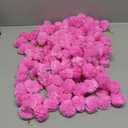 Marigold Garland for Decoration 5 feet Long Strands Artificial Marigold Flowers, Indian Decor for Diwali Decoration, Wedding Christmas, Events(Set of 5pcs) (Pink, 5 Feet Long)