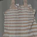 MEROKEETY Women's 2025 Summer Bodycon Midi Dress Vacation Sleeveless Ribbed Knit Striped Sweater Dresses SIZE XL