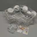 TAILI Corner-adaptive Suction Cup Shower Caddy 2 Pack, Stainless Steel Rustproof Corner Shower Shelves, Drill-Free Wall Mounted Baskets, Large Capacity Removable Suction Cup Bathroom Organizer, White