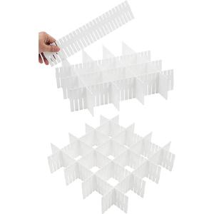 18Pcs Drawer Dividers, Adjustable Drawer Organizer for Socks, Underwear, Makeup, Can Help Tidy Kitchen, Bedroom, Dresser White