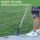 BARAYSTUS Wheel Rotary Edger Lawn Tool, Grass Edge Trimmer, Sidewalk Manual Lawn Edger, Strong 3 Sections Stainless Steel Handle with Cushion Grip, 58.3-Inch