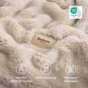 Bedsure 3D Fleece Bubble Blanket for Couch - GentleSoft Beige Throw Blanket for Sofa Bed Room Decor - Luxury Soft Cozy Gifts for Women, Lightweight, All Seasons, Beige, 50"60"