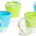 Munchkin Splash Open Toddler Cups with Training Lids, 7 Ounce, 4 Pack, Blue/Green