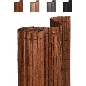 No Drilling Natural Privacy Fence Screen, Brown, 4×10 FT | Balcony Privacy Fence for Garden, Patio, Balcony Cladding, Privacy Wind Protection, Weatherproof, UV-Resistant