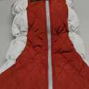 SUNFURA Full Body Dog Coat - Warm Fleece Jacket for Large Dogs, Turtleneck Winter Coats with Harness, Reflective Dog Snowsuit Windproof Puffer Jackets with Legs for Weimaraner, Burgundy XL