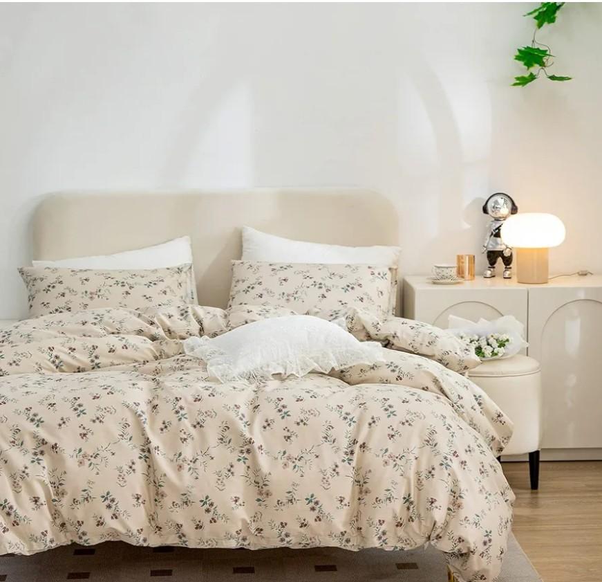 Jane yre Duvet Cover Queen Floral, Brushed Microfiber 3 Pieces Bedding Set, Garden Style Vintage Floral Queen Duvet Cover Flower, with Zipper Closure, Luxury Soft Breathable Comfy