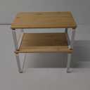 SONGMICS Cabinet Organizer Shelf, Set of 2 Kitchen Counter Shelves, Kitchen Storage, Spice Rack, Stackable, Expandable, Metal and Engineered Wood, Cloud White and Natural Beige UKCS02NW (11.7"W)