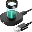 Compatible with Aura Ring Gen 3 Charger, Fast Charging Dock with USB-C Cable for Ring Gen 3 Horizon/Heritage, Black (Size 8)