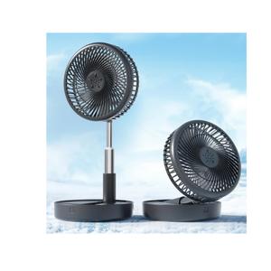 Primevolve Portable Fan,Battery Operated Rechargeable USB Fan with Remote, Foldable Floor Table Desk Pedestal Fan for Bedroom Camping Travel,Black 7.7"