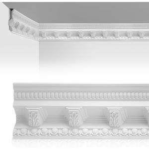 Marsui 4 Pcs Ceiling Crown Molding Trim 4-1/2 Inch Face x 94.5 in Long Total Decorative Ceiling Crown Moulding Trim Installed with Glue (Not Included) Luxe Style Decor(Stylish Style)