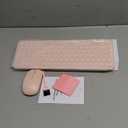 Wireless Keyboard and Mouse Combo 2.4GHz USB Ultra-Thin Cute Cordless Compact-Sized Silent Retro Computer Keyboard & Mouse Set for Office PC Computer,Laptop,Windows,Mac,Microsoft,Tablets(Peach Pink)