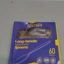 POSATE 7.1" Plastic Spoons (60 Count), Heavy Duty Clear Disposable Spoons