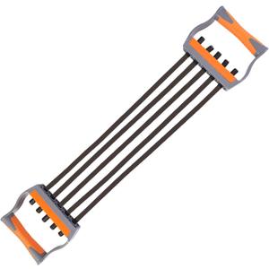 Adjustable Chest Expander for Men with 5 Removable Tubes Resistance Bands for Chest Shoulder Upper Body Exercise Anti-Slip Arm Exerciser Strength Trainer for Home Gym Fitness Muscle Training Exercise (Black 120KG/265LB)