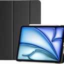 ProCase Smart Case for iPad Air 11-inch M4 (2026, 8th Gen) / M3 (2025) / M2 (2024) & 10.9 Inch iPad Air 5th (2022) & 4th (2020)  Protective Hard Back Cover with Auto Sleep/Wake - Black | M3, M2, 2025, 2024, 2022, 2020