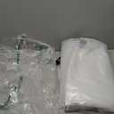 LC&QS 10x12ft Clear Tarp with Grommets, Upgraded Edge Heat Fused Tear Resistant Clear Heavy Duty Tarps, Clear Vinyl Tarps for Patio Fencing, Rain, Wind, Cold, Chicken Coops,and More（Windproof Rope）