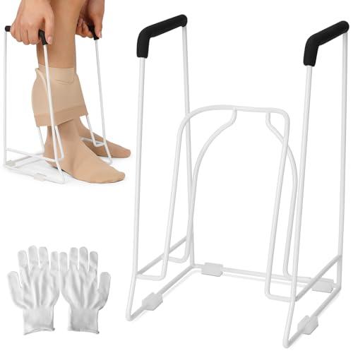 Stocking Donner – Compression Sock Aid for Seniors, Adaptive Dressing Helper for Putting on Socks, Large Calf Tool (18–20") Fits JOBST, SB SOX, CHARMKING