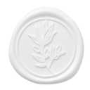 PONATIA White Wax Seal Stickers - 50 Pcs Self- Adhesive Wedding Invitation Seal Stickers, Perfect for Invitations, Envelopes Christmas Cards, Gift Wrapping, Party Menu Decor