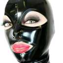 Black Latex Hood Mask Full Face Mask Riding Mask Hood Party Latex Mask