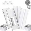 Dual Hose Portable Air Conditioner Window Vent Kit 26-62" Adjustable with 2 Universal Couplers and Filter Screen 2 Weather Strippings Fit LG Portable AC Vertical Window Seal Kit
