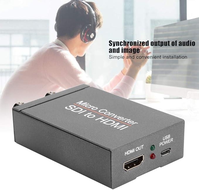 HDMI to SDI, HDMI to 3G-SDI/HD-SDI Converter, Audio Embedder 2 Way SDI Converter Dual SDI Output Adapter Support 1080P for Camera Home Theater HDMI to SDI, HDMI to 3G-SDI/HD-SDI Converter, Audio Embedder 2 Way SDI Converter Dual SDI Output Adapter Support 1080P for Camera Home Theater