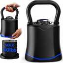 Adjustable Kettlebell6-in-1 Quick Change Adjustable Kettlebell Set (6.5-40 LBS) for Home Gym - Space-Saving Design with Scratch-Resistant Rubber Base to Protect Floors, Two-Way Rotating Handle for Full Body Workouts