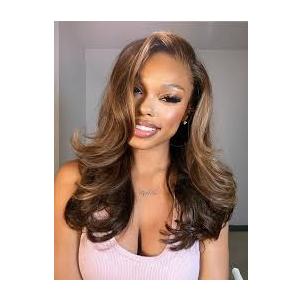 Medium To Long Wig With Highlights