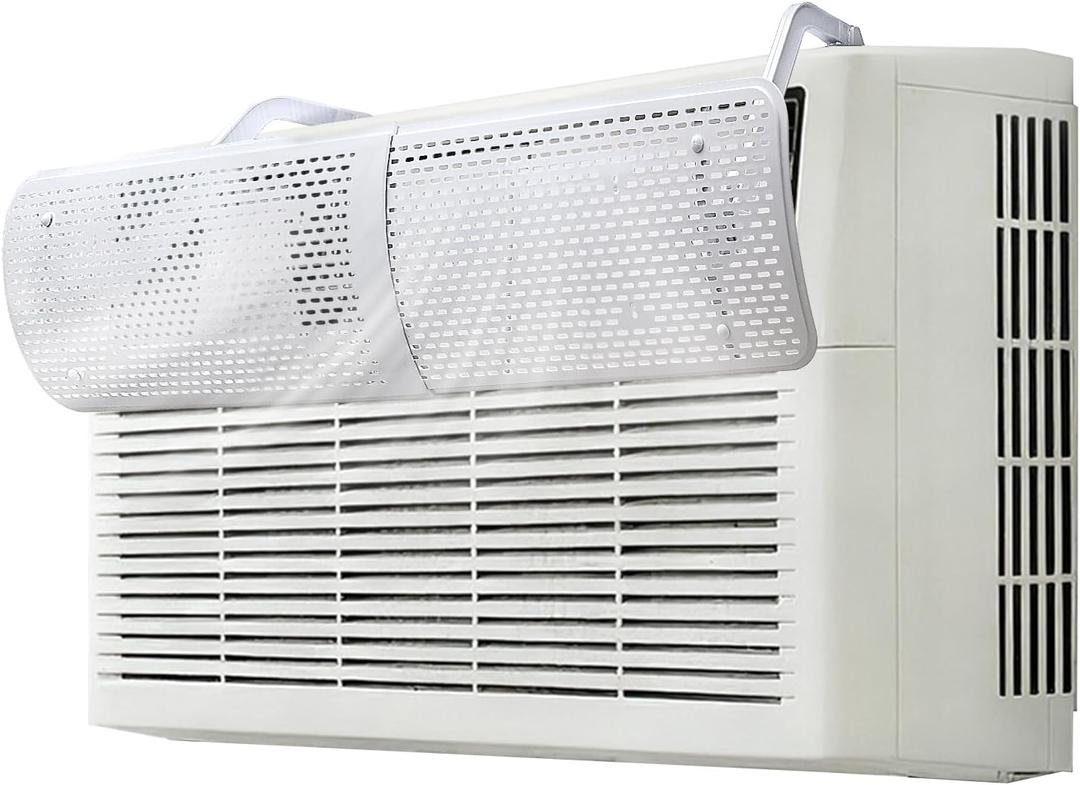 Adjustable AC Air Deflector, AC Vent Deflector, Direct Airflow Prevention, Extends 17.5" to 28.5" Length,Fits Most Window AC Air Conditioners