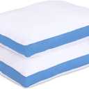 GOLD TEXTILES Premium King Size Bed Pillow Set of 2 - Luxury Hotel Collection, Soft & Firm Support for Side Sleepers, Down Alternative, Fluffy & Plush Pillows for Sleeping (Blue, Pack of 2)