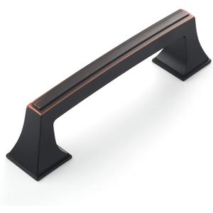 Amerdeco 10 Pack Oil Rubbed Bronze Cabinet Pulls 3 Inch(76mm) Hole Center Cabinet Hardware Kitchen Cabinet Handles for Bathroom Drawer Pulls Dresser Pulls ZH0010