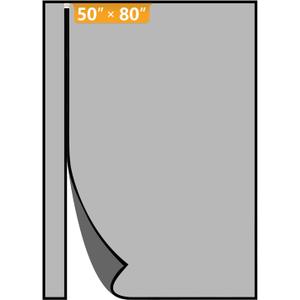 Yotache Reversible Left Right Side Opening Screen Doors with Magnets Fits Door Size 50 x 80, Magnetic Mesh for Front, Patio Sliding Door, Actual Screen Size 52" x 81" Black
