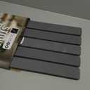 Large Foldable Stone Dish Drying Mat  Diatomaceous Earth, 2 Pack (12"x16" Each) or 24"x16" Combined  Fast Dry, Anti-Slip Pad, Sanding Tool & Instruction Manual for Kitchen and Bathroom, Dark Gray