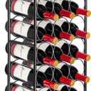Sorbus Freestanding Wine Rack - Elegant and Unique Bordeaux Chateau Style Floor Wine Stand for 23 Wine Bottle Storage, Champagne, Metal Wine Bottle Holder Stands for Kitchen, Home Bar, Mini Wine Bar (Black)