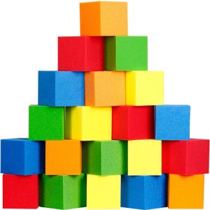 Foam Cubes 144 pcs, 5.9"x5.9"x5.9" Colorful Flame Retardant Foam Pit Blocks Premium Quality Foam Pit Cubes for Trampoline Arenas, Gymnastics, Parkour Courses, Skateboard Parks, Playground(5 Colors)