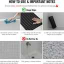 MBOSS Bath Tub Shower Mat Non Slip Bathtub Mats for Bathroom Shower Floor Mat Bath Mats for Shower Tub Anti Slip Shower Mat with Drain Hole and Large Suction Cups (Black, 37.5 X 15.7 Inch)