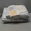 Laura Ashley - King Quilt Set, Soft & Reversible Cotton Floral Bedding with a Medium Weight Feel, 3 Piece Bed Set with Matching Pillowcases (Walled Garden Blue)