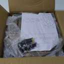 Water Dispenser Stand Wood, (36.5" H-11.8" W) Drink Dispenser Floor Stand, Water Stands for 1-5 Gallon Bottle Dispenser, Water Jug Stand with 2 Round Shelves, Sturdy Water Stand for Living Room