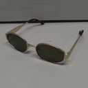 livho 2025 Trendy Oval Sunglasses - Stylish Polarized Shades for Everyday - Retro Metal Frames, Gold/ Green