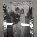 MARIPOSA Sueno Bordered Frame, 5 by 7-Inch, silver