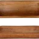 16 Long Wood Dough Bowl 16 x 5.8 x 2in Hand Carved Wooden Dough Bowls for Decor Wood Dough Bowls Decorative Wooden Dough Fruits Bowl for Table Centerpiece
