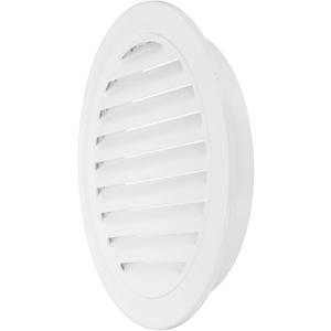 PATIKIL 10 Inch Round Soffit Vent, Aluminum Alloy Wall Vent Grille Cover Exterior Exhaust Louvered Vent with Built-in Mesh for Kitchen Bathroom Garage, White