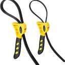 2-Pack Rubber Strap Wrench Set, 4" & 6" Oil Filter Wrench and Jar Opener for Plumbing, Water Filter, Sink Drain & Tub Drain Removal | Non-Slip Adjustable Universal Tool