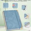 2026 Planner, Hardcover Leather Weekly and Monthly Planner, January 2026 - December 2026, Spiral Yearly Agenda Organizer Book 2026 with Tabs, Daily Calendar Planners for School Work Home, A4 (8.5" x 11"), Blue