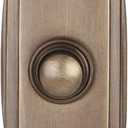 Brass Bell Push Button Vintage Decorative Push Doorbell with Easy Installation (1, Antique Brass)