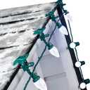 C9 LED Christmas Lights Outdoor, 68 Feet 100 LED Strawberry String Lights with 100 Spring Clamps, Waterproof Commercial Grade Extendable for Outside Roofline Patio Home Xmas Decoration, Pure White