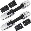APPERFiT Mack Hood Latch Strap w/Catch Bracket Left Driver & Right Passenger Side Chrome Compatible with Mack Truck Granite Pinnacle Vision CH CHN CV CX CHU CXN CXU Hood Accessories Parts