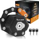 ICOCOPRO Folding Bike Lock with 3 Keys, 2.8 FT Bicycle Lock Compact Anti Theft, High Security Scooter Locks, Heavy Duty Bike Chain Locks with Bracket (Black)