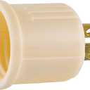Power Gear Polarized Socket Adapter, 1 Pack, Convert Outlets to Lamp Sockets, Perfect for Workshop, Garage or Utility Room, Polarized Plug, UL Listed, Light Almond, 54607